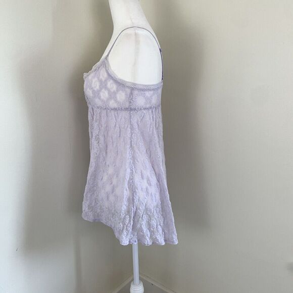 Y2K Only Hearts Babydoll Cami Lace Slip Medium Purple Coquette Nymphet Fairycore - Picture 2 of 10